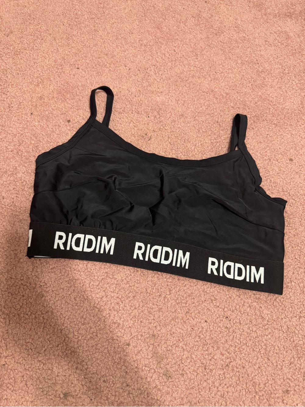 New 1xl black bracelet crop top tank festival rave raver RIDDIM outfit